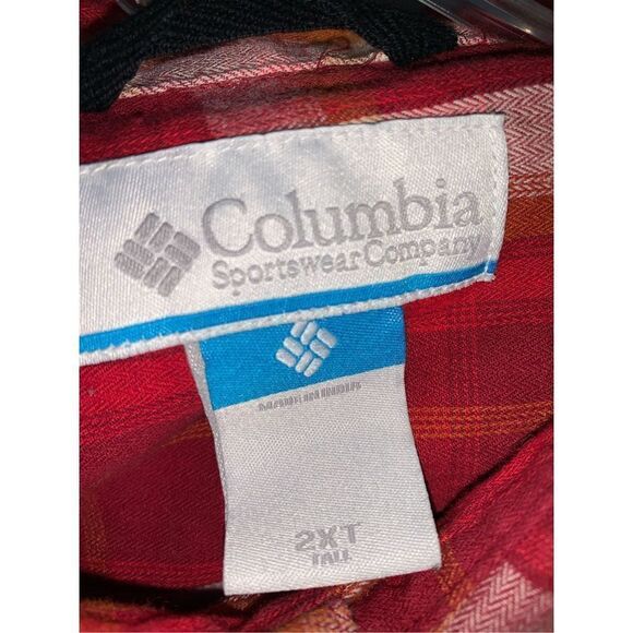 Columbia Plaid Casual Button Down Shirt 2XT - Picture 8 of 10
